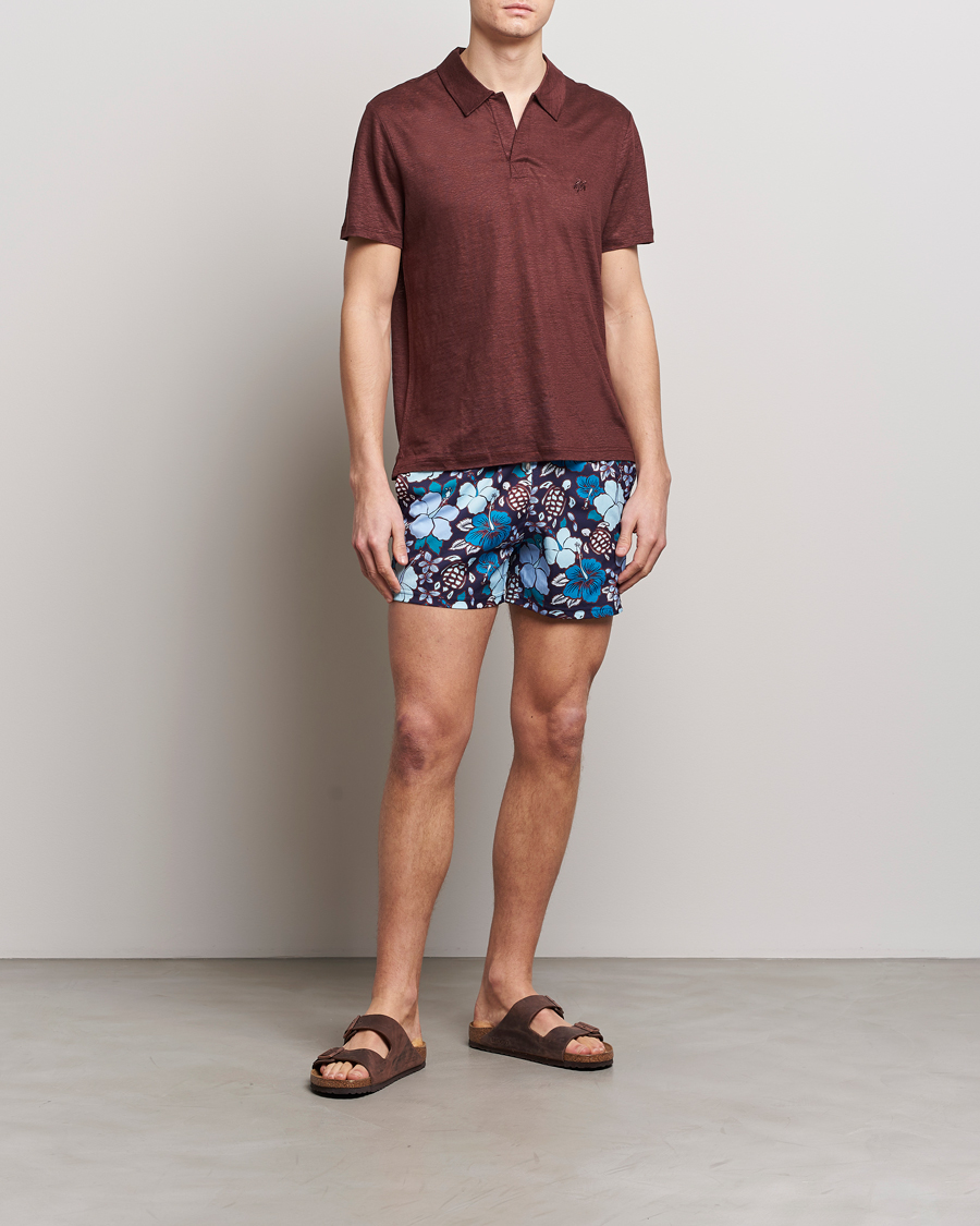 Herre | Badeshorts | Vilebrequin | Moorise Printed Swimshorts Minuit