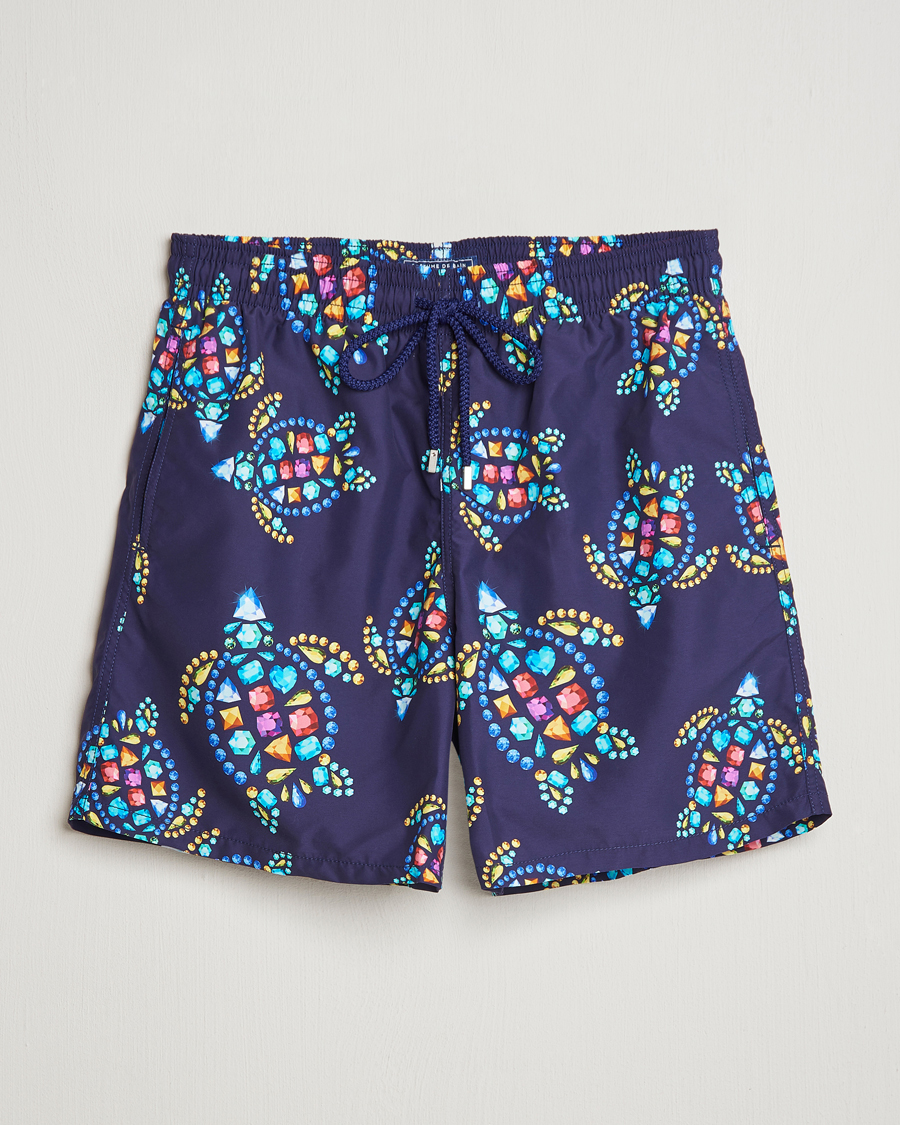 Herre | Badeshorts | Vilebrequin | Moorea Printed Swimshorts Minuit