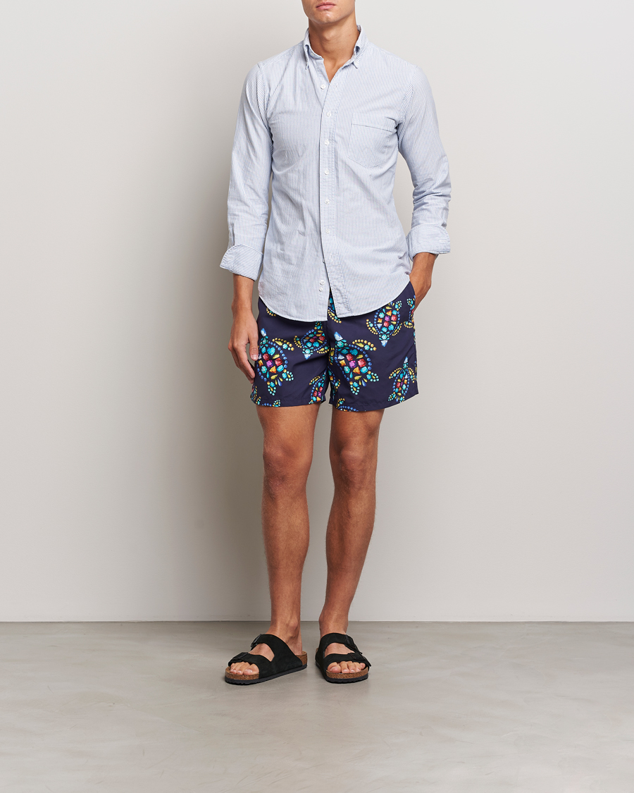Herre | Badeshorts | Vilebrequin | Moorea Printed Swimshorts Minuit