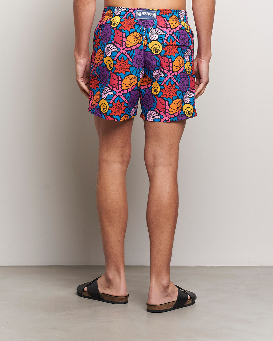 Herre | Badeshorts | Vilebrequin | Moorea Printed Swimshorts Bleu Marine