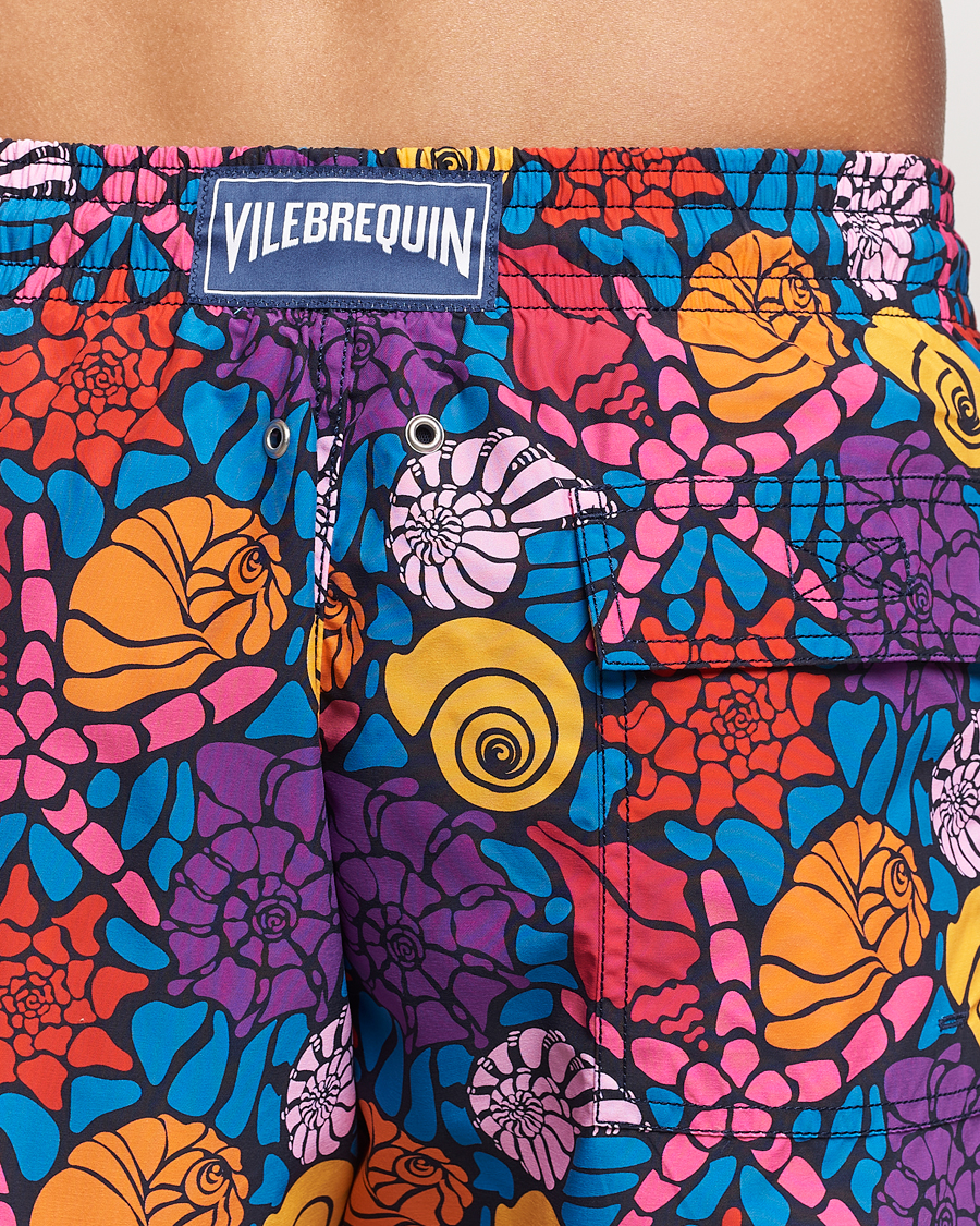 Herre | Badeshorts | Vilebrequin | Moorea Printed Swimshorts Bleu Marine