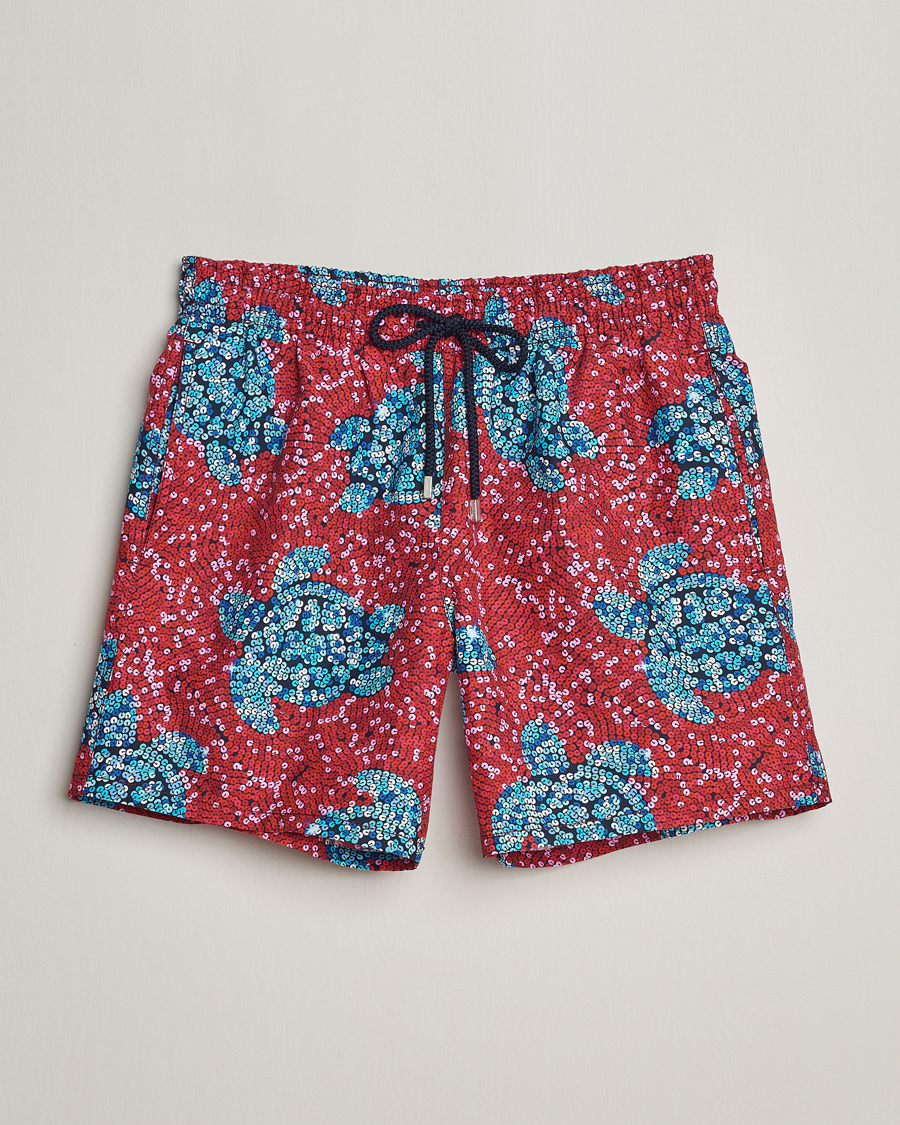 Herre | Badeshorts | Vilebrequin | Moorea Printed Swimshorts Merlot