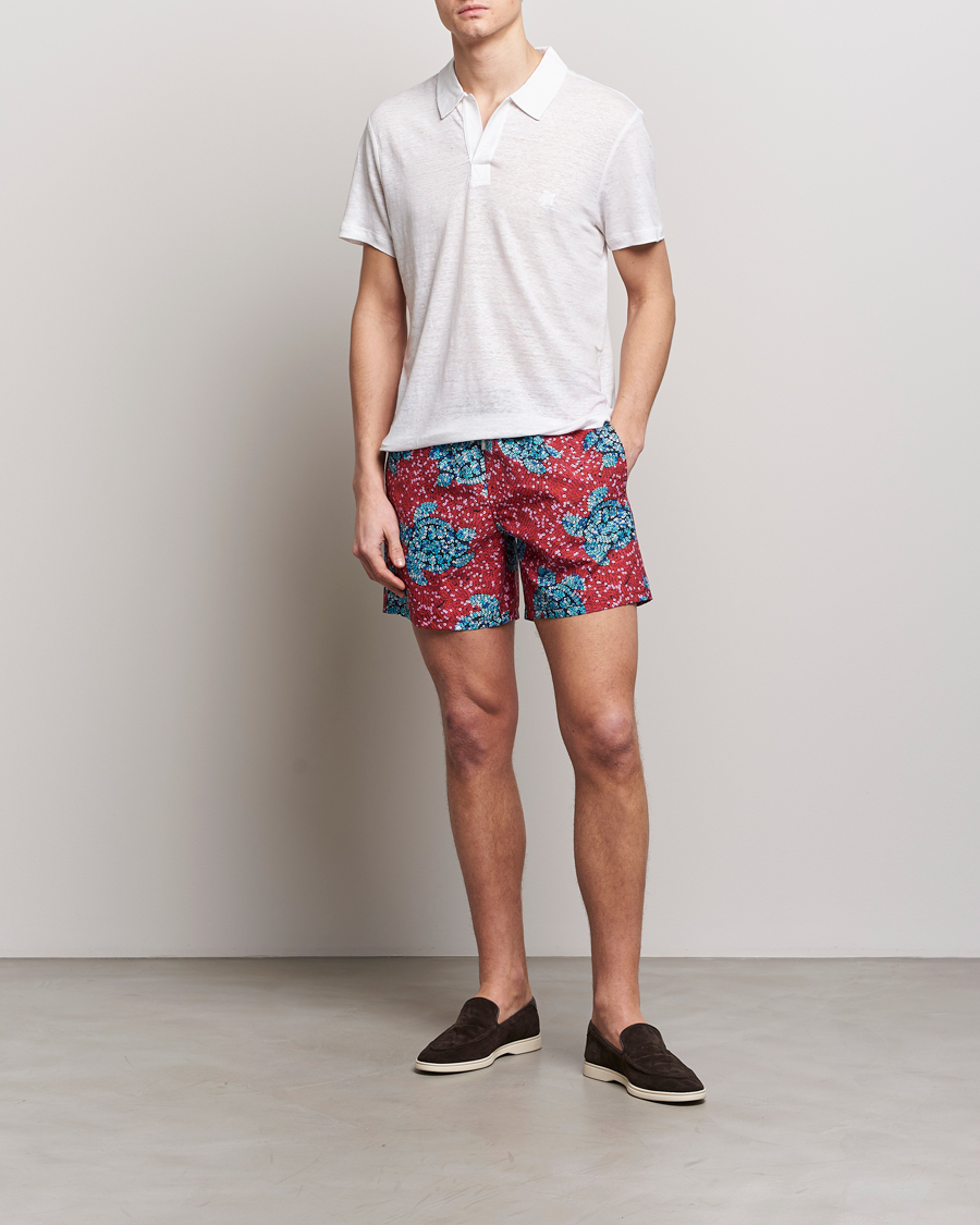 Herre | Badeshorts | Vilebrequin | Moorea Printed Swimshorts Merlot