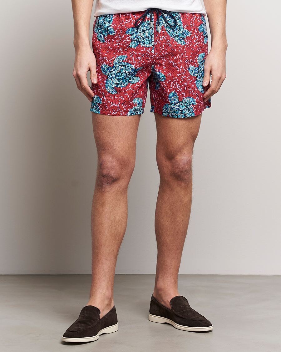 Herre | Badeshorts | Vilebrequin | Moorea Printed Swimshorts Merlot