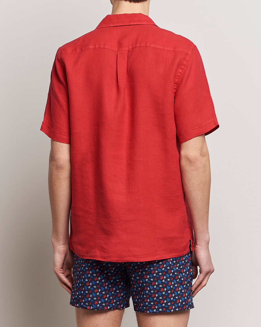 Herre | Skjorter | Vilebrequin | Carhli Resort Short Sleeve Shirt Mouline Rouge