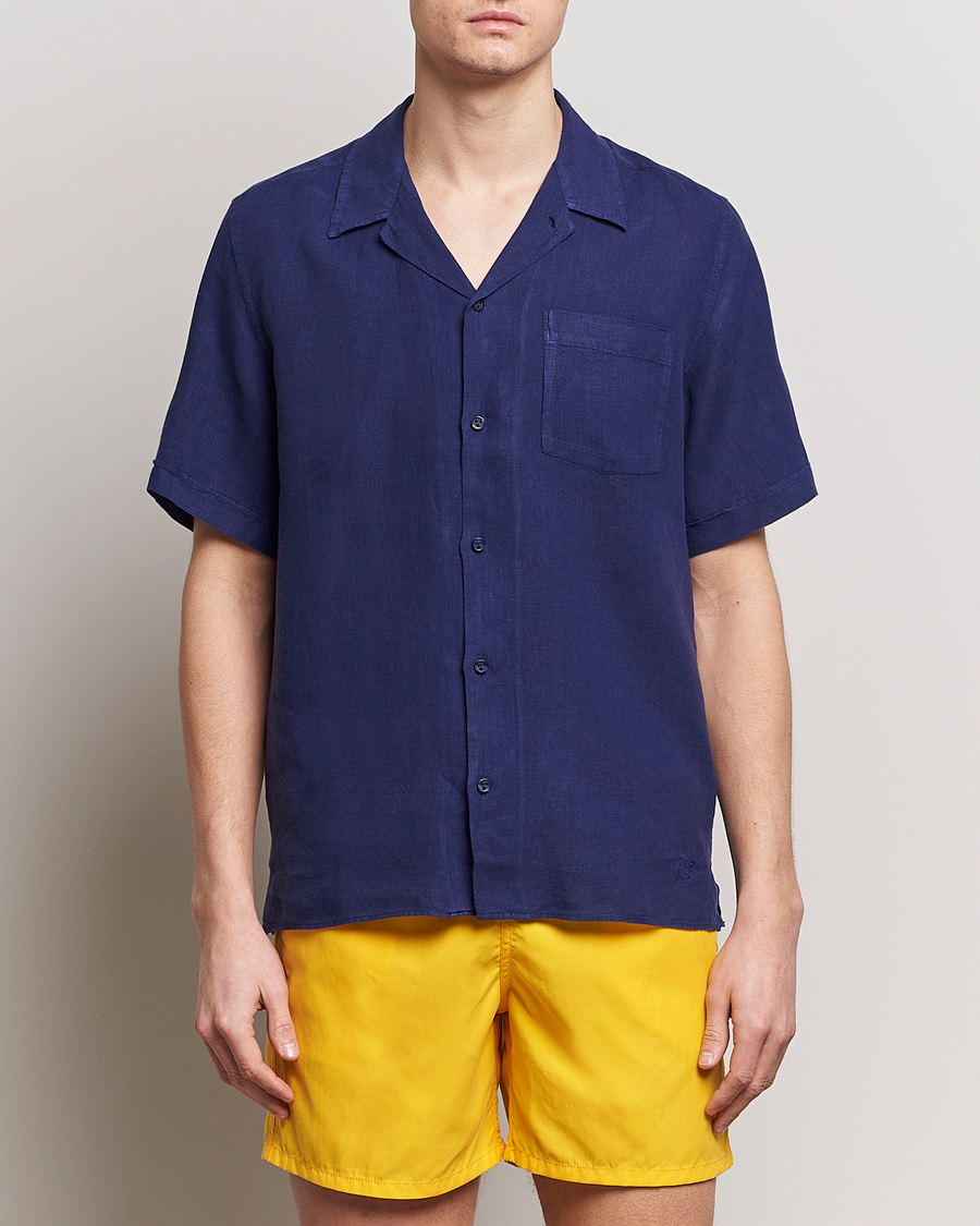 Herre | Kortermede skjorter | Vilebrequin | Carhli Resort Short Sleeve Shirt Minuit