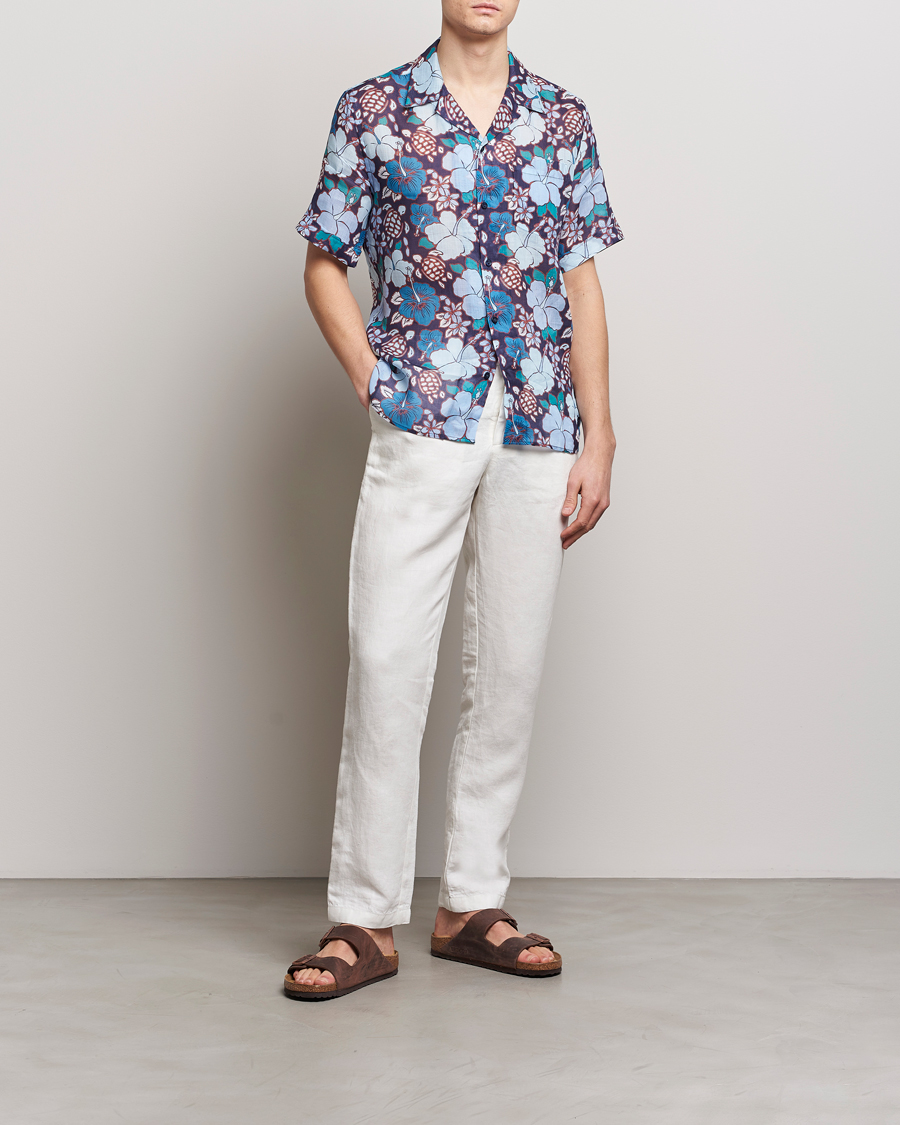 Herre | Skjorter | Vilebrequin | Carhli Resort Short Sleeve Shirt Minuit