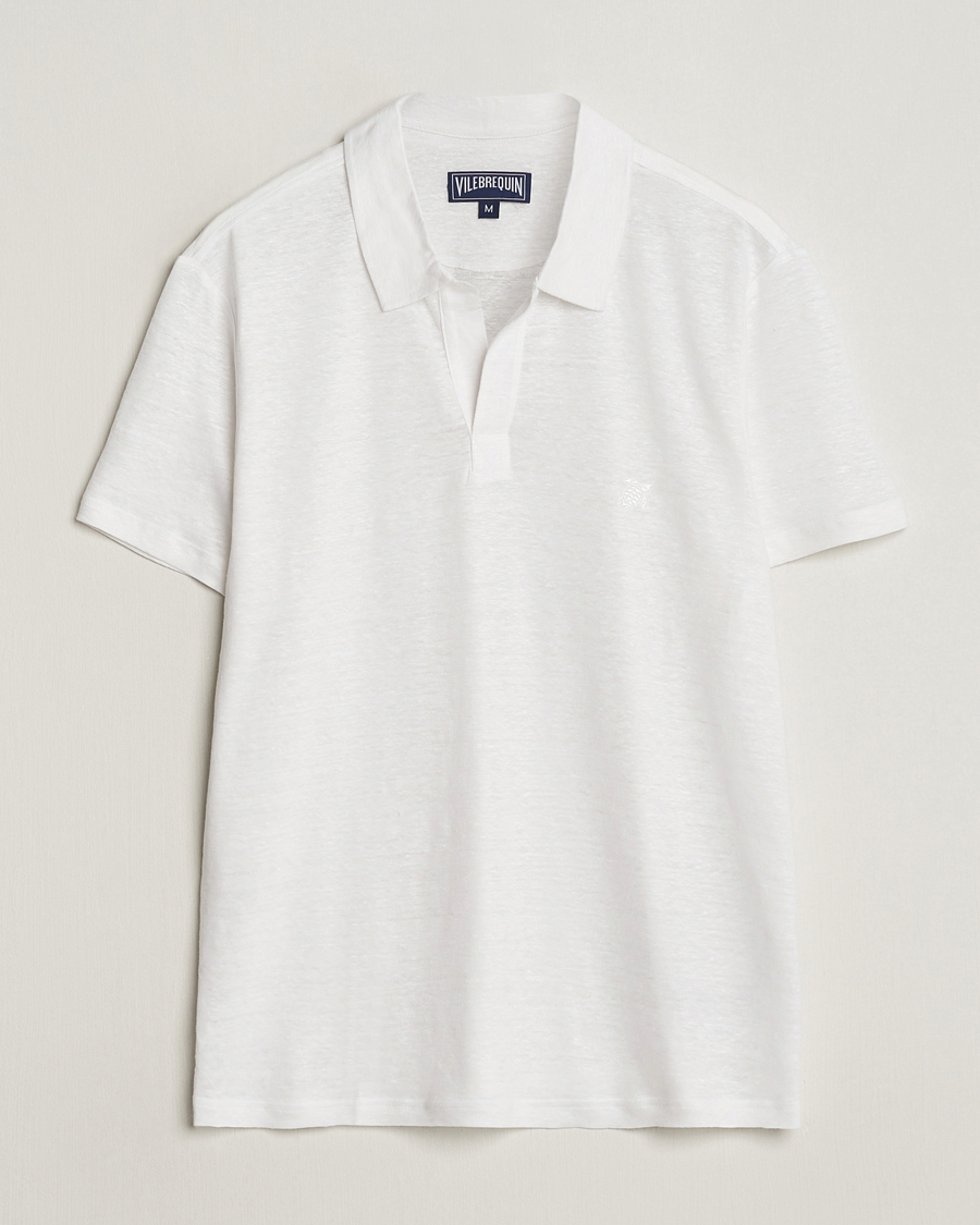 Herre | Pikéer | Vilebrequin | Pyramid Linen Jersey Polo Blanc