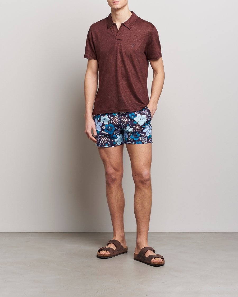 Herre | Pikéer | Vilebrequin | Pyramid Linen Jersey Polo Acajou