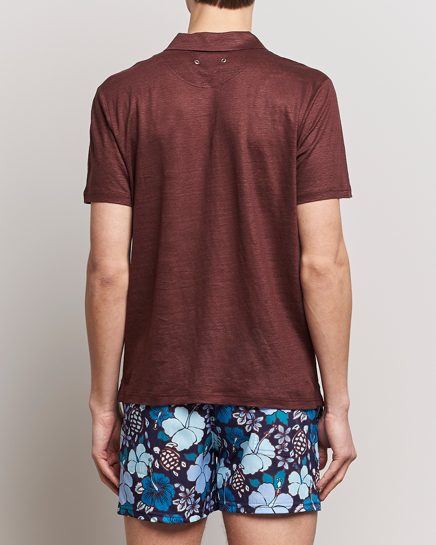 Herre | Pikéer | Vilebrequin | Pyramid Linen Jersey Polo Acajou