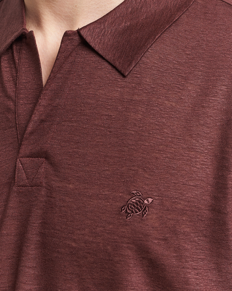 Herre | Pikéer | Vilebrequin | Pyramid Linen Jersey Polo Acajou