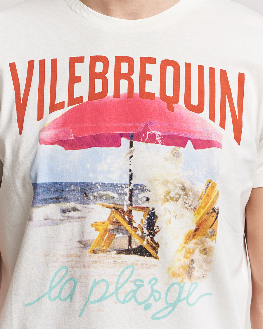 Herre | T-Shirts | Vilebrequin | Portisol Printed Crew Neck T-Shirt Off White