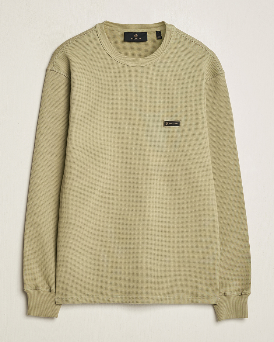Herre | Gensere | Belstaff | Tarn Long Sleeve Waffle Sweatshirt Aloe