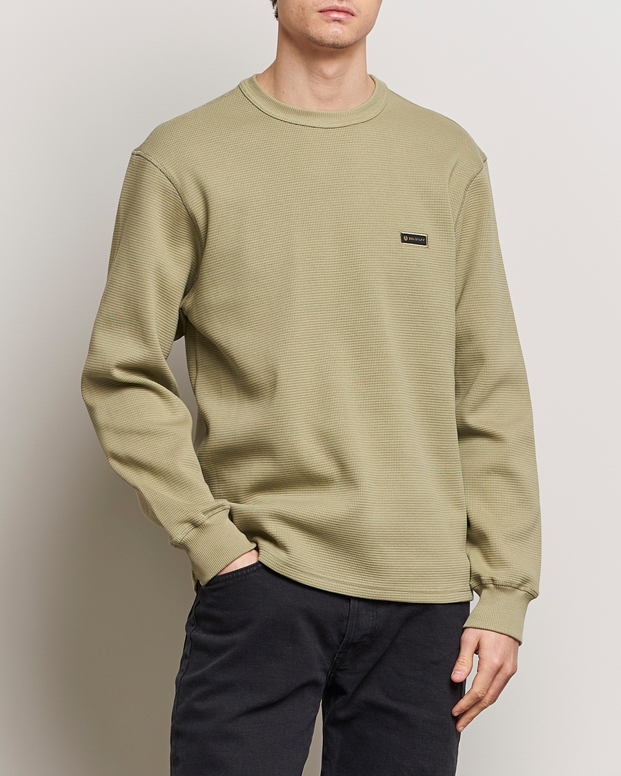 Herre | Gensere | Belstaff | Tarn Long Sleeve Waffle Sweatshirt Aloe