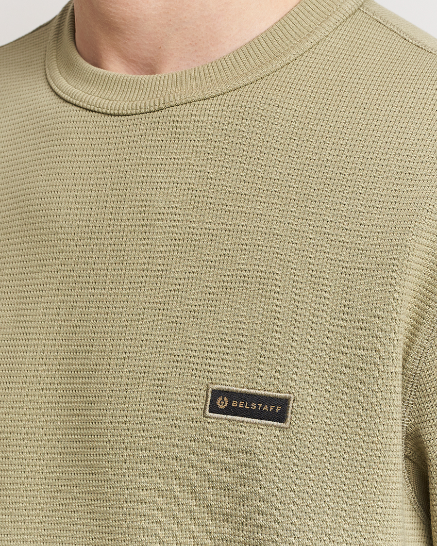 Herre | Gensere | Belstaff | Tarn Long Sleeve Waffle Sweatshirt Aloe