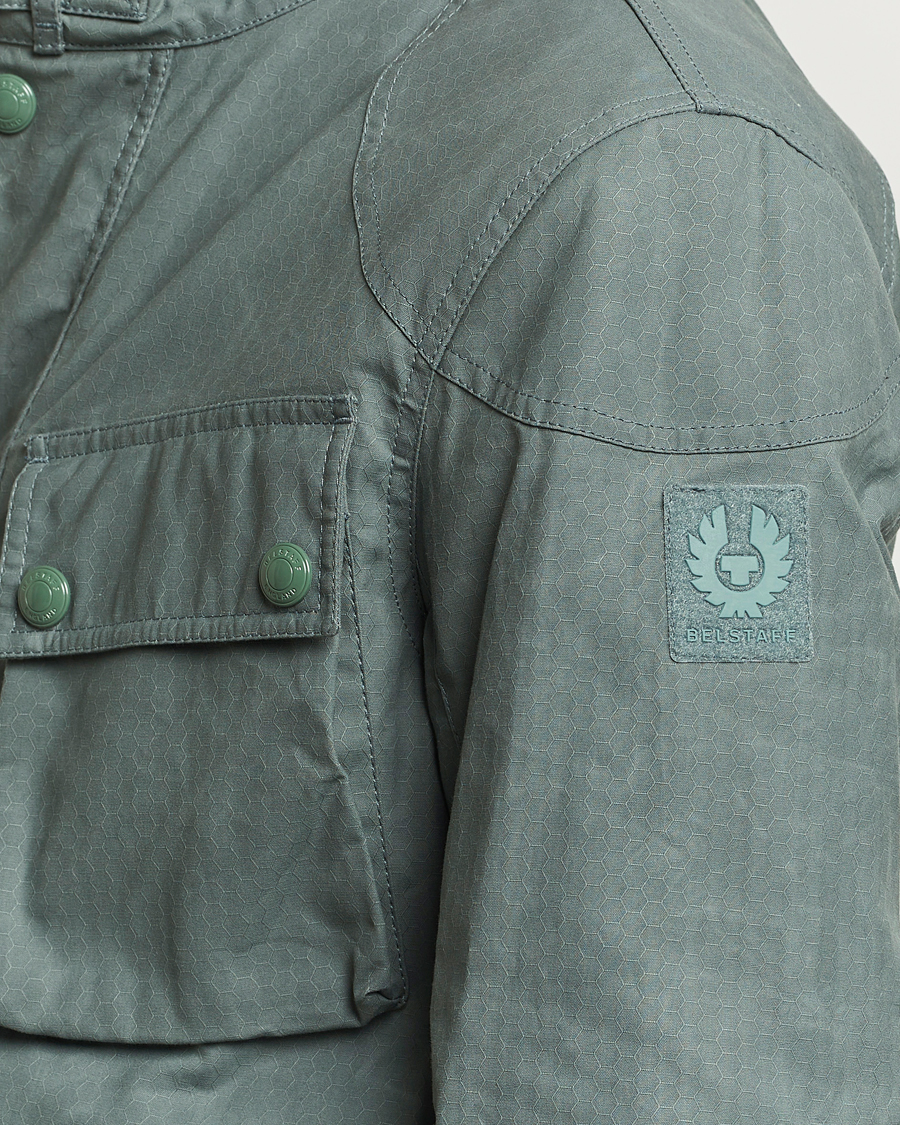 Herre | Jakker | Belstaff | Landsport Dry Wax Fieldmaster Mineral Green