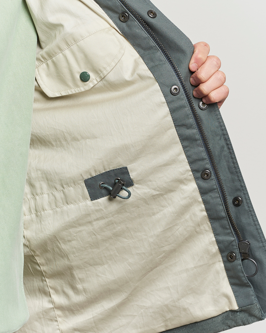 Herre | Jakker | Belstaff | Landsport Dry Wax Fieldmaster Mineral Green