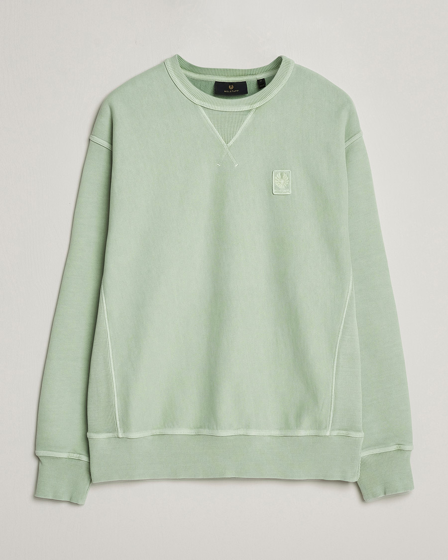 Herre | Gensere | Belstaff | Outliner Cotton Crew Neck Echo Green