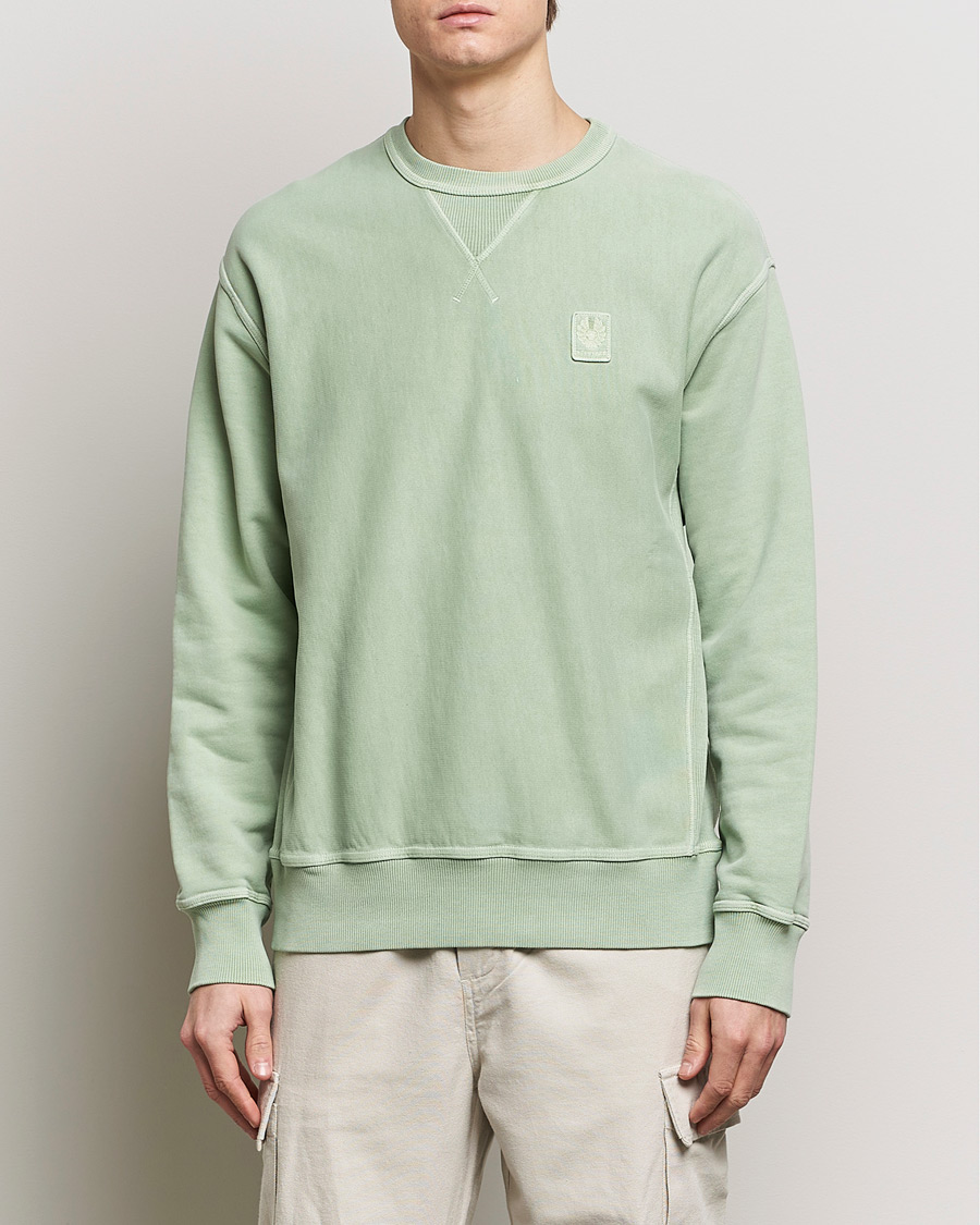 Herre | Klær | Belstaff | Outliner Cotton Crew Neck Echo Green