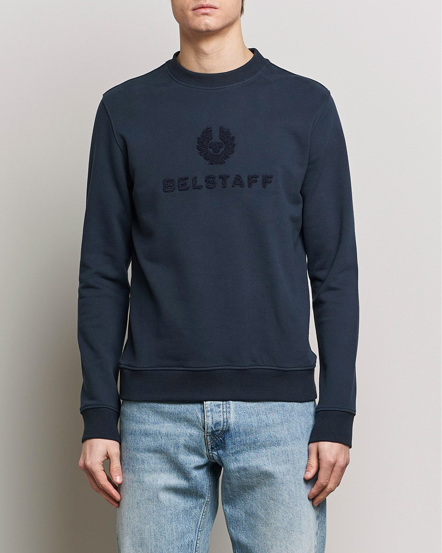 Herre | Best of British | Belstaff | Varsity Logo Sweatshirt Dark Ink