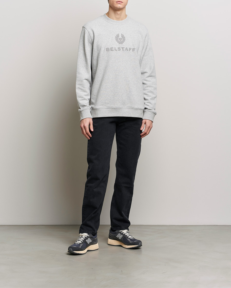 Herre | Gensere | Belstaff | Varsity Logo Sweatshirt Old Silver Heather