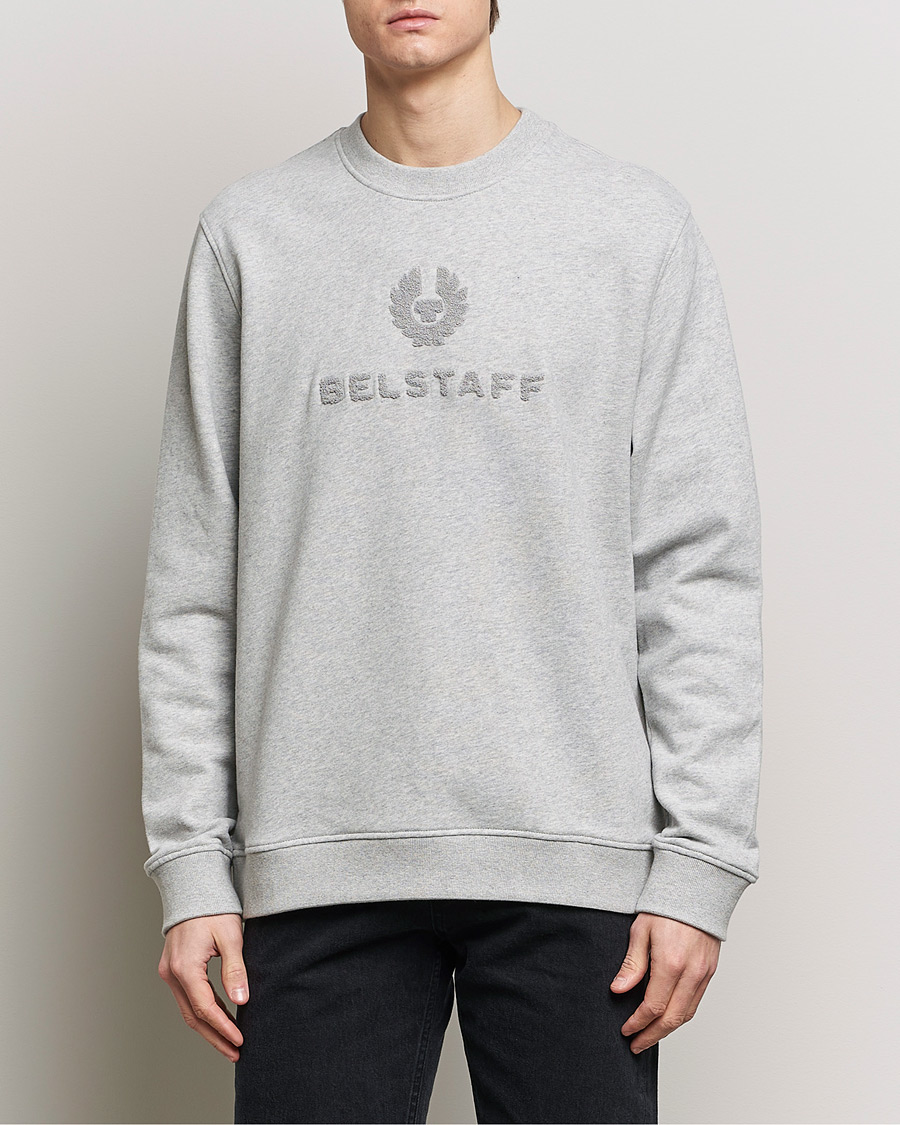 Herre | Sweatshirts | Belstaff | Varsity Logo Sweatshirt Old Silver Heather