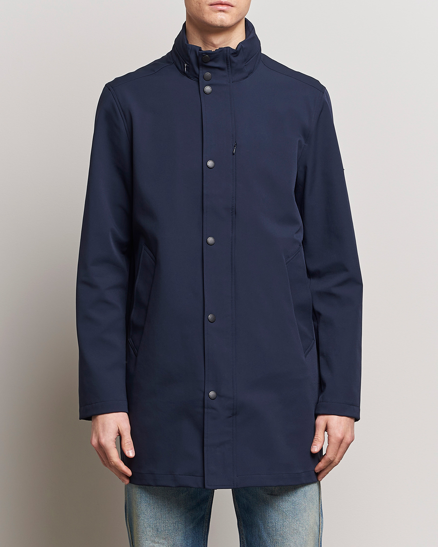 Herre | Salg klær | J.Lindeberg | Tepley Midlength Water Resistant Stretch Coat Navy