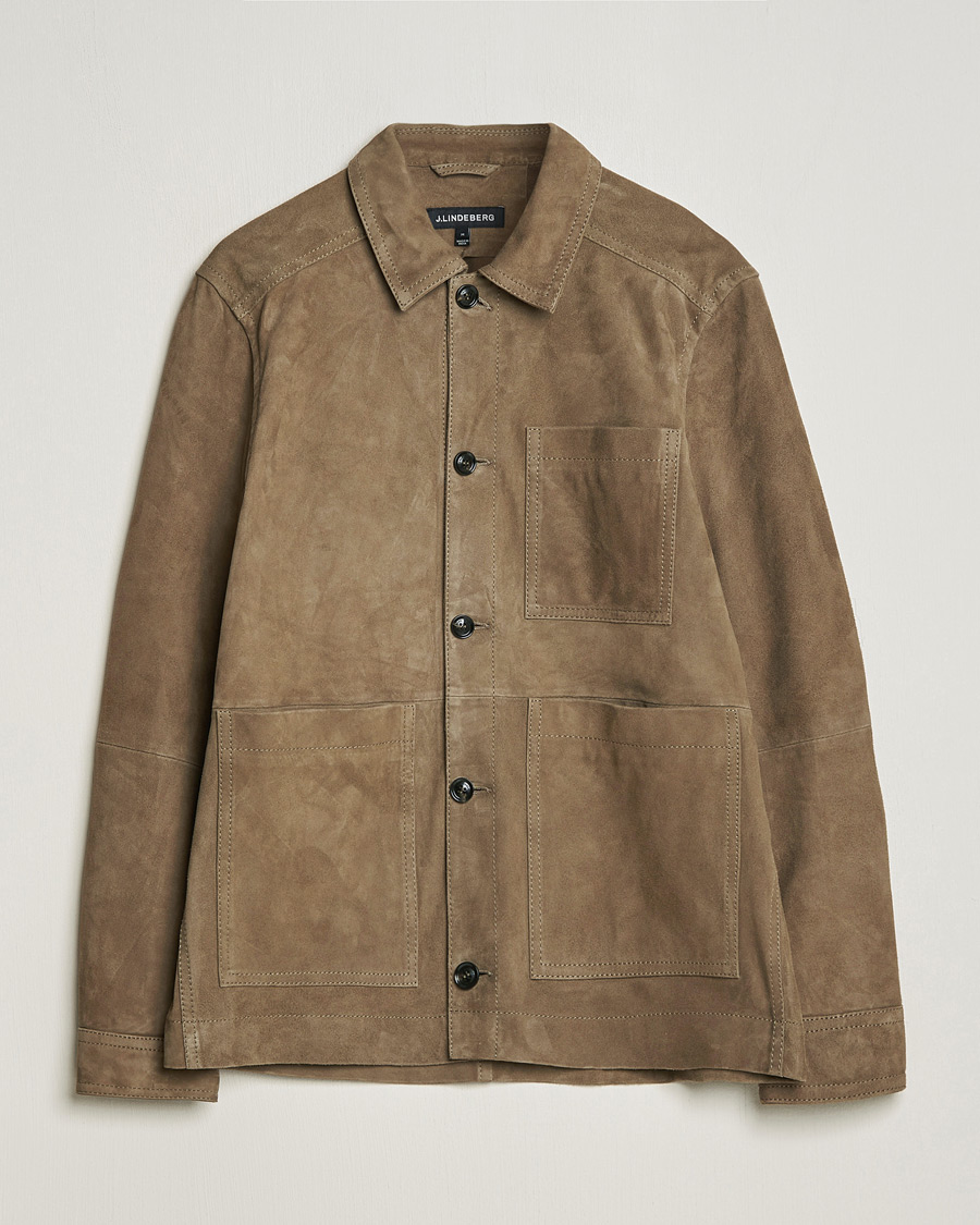 Herre | Jakker | J.Lindeberg | Walt Suede Jacket Walnut