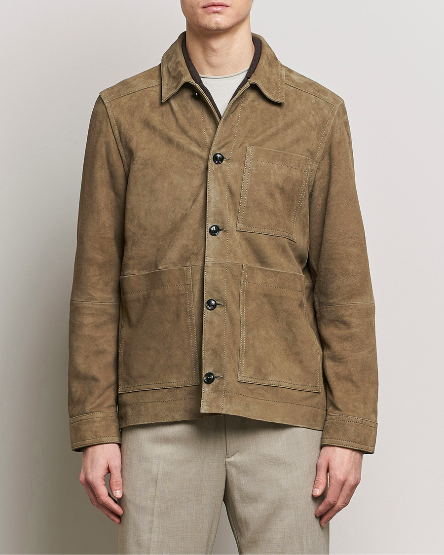 Herre | Jakker | J.Lindeberg | Walt Suede Jacket Walnut
