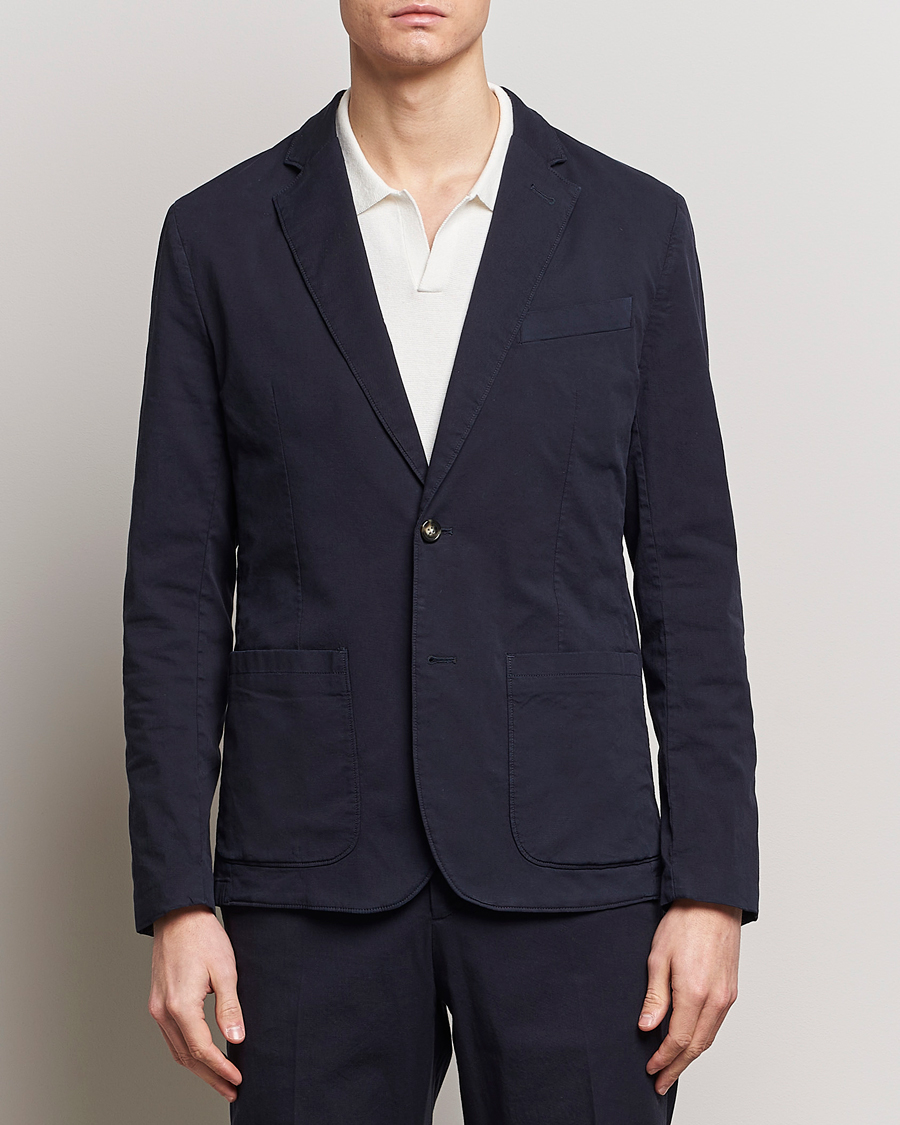 Herre | Dress | J.Lindeberg | Elton Garment Dyed Cotton Blazer Navy