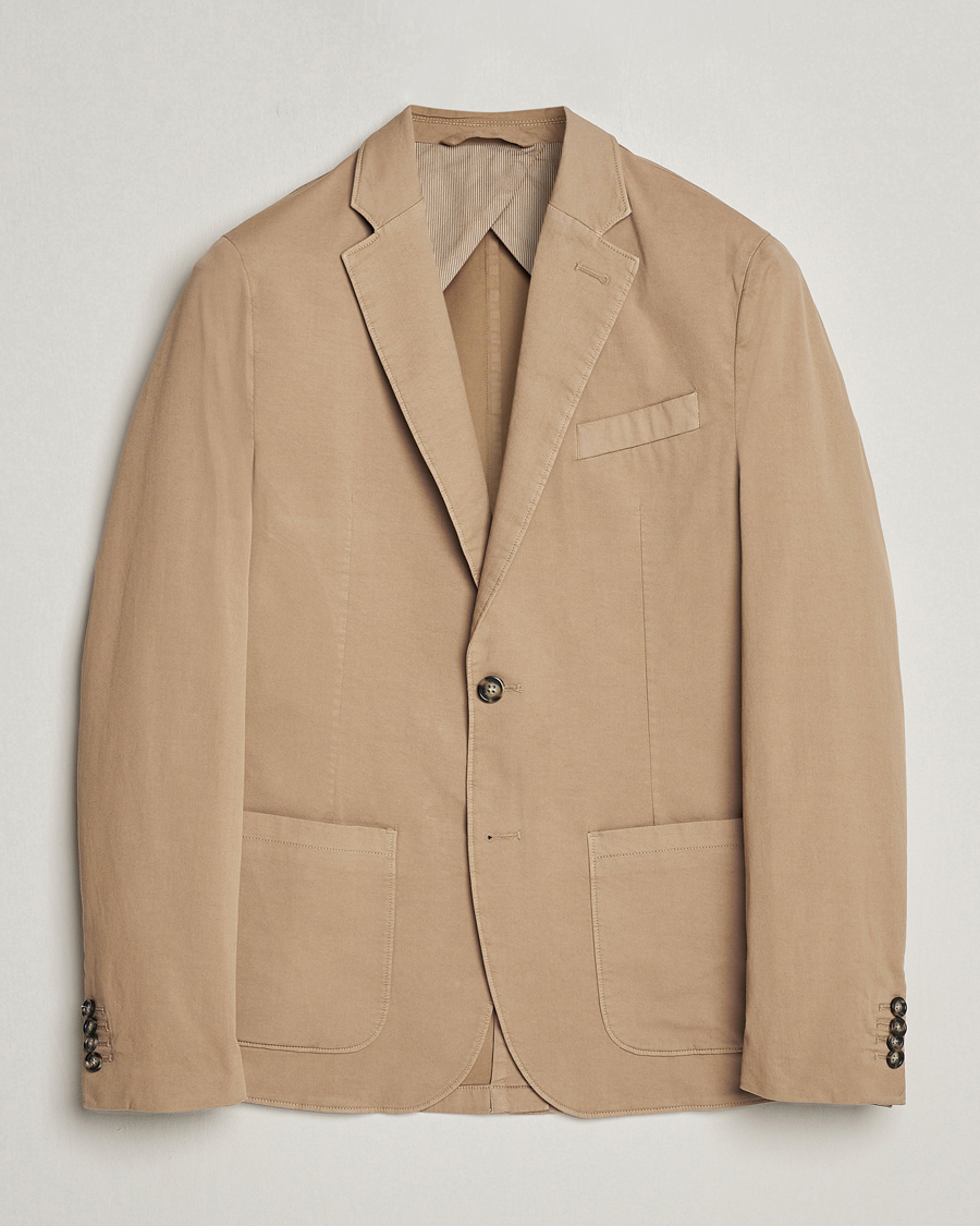 Herre | Dressjakker | J.Lindeberg | Elton Garment Dyed Cotton Blazer Batique Khaki