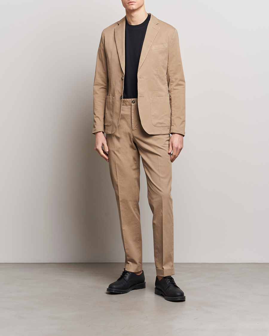 Herre | Dressjakker | J.Lindeberg | Elton Garment Dyed Cotton Blazer Batique Khaki