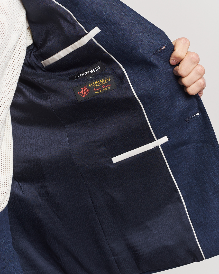 Herre | Dressjakker | J.Lindeberg | Hopper Super Linen Blazer Navy