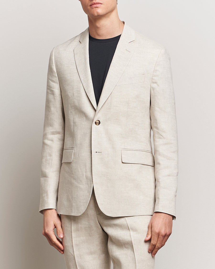 Herre | Jakke og bukse | J.Lindeberg | Hopper Super Linen Blazer Moonbeam