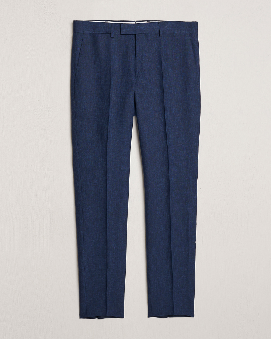 Herre | Bukser | J.Lindeberg | Grant Super Linen Trousers Navy