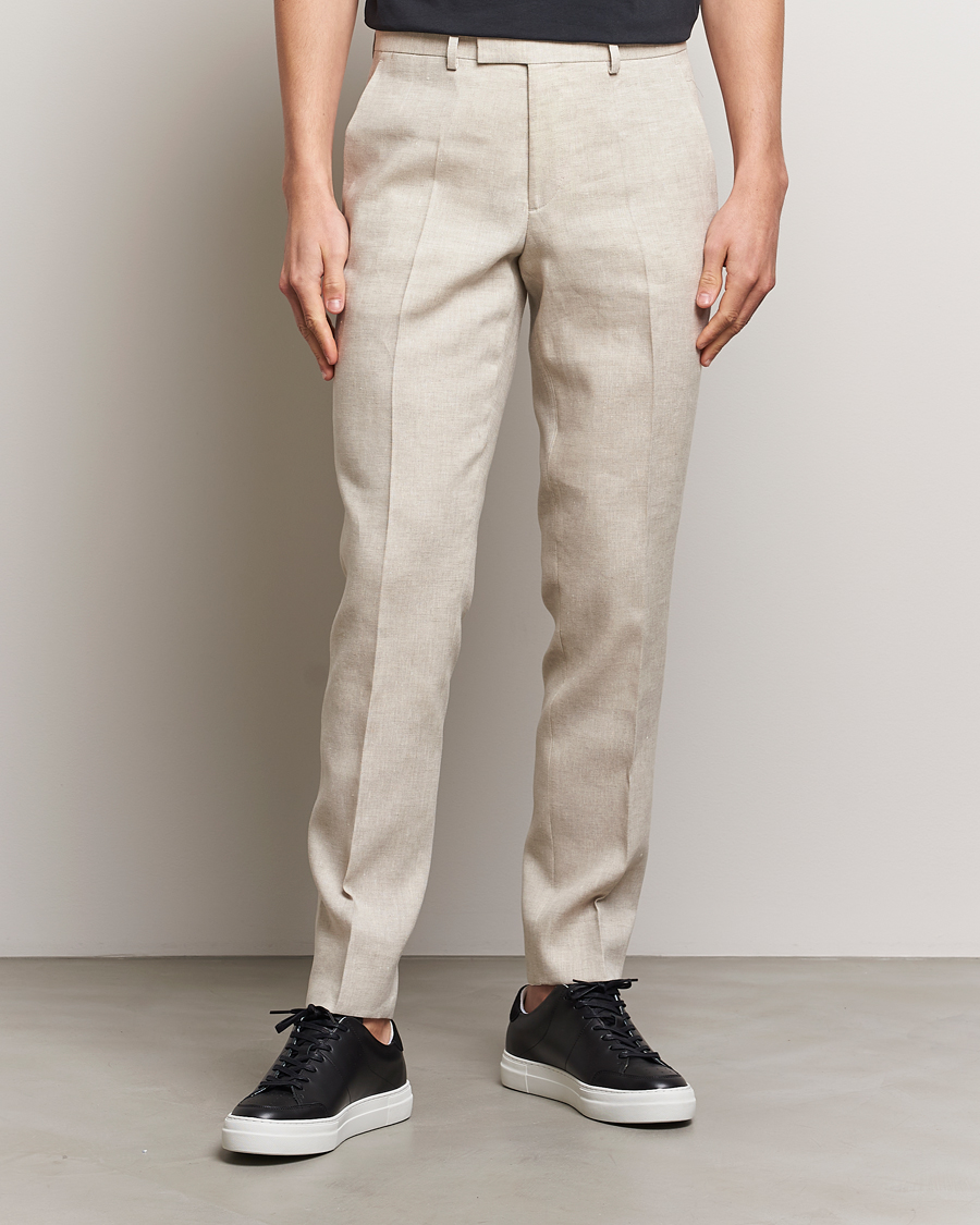 Herre | Plagg i lin | J.Lindeberg | Grant Super Linen Trousers Moonbeam