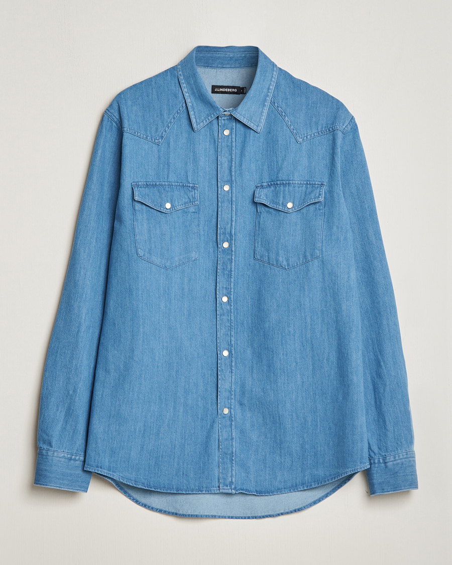 Herre | Skjorter | J.Lindeberg | Carson Denim Shirt Bijou Blue