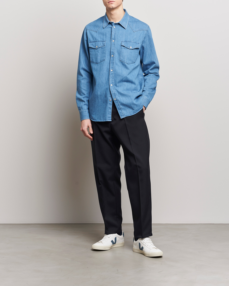 Herre | Skjorter | J.Lindeberg | Carson Denim Shirt Bijou Blue