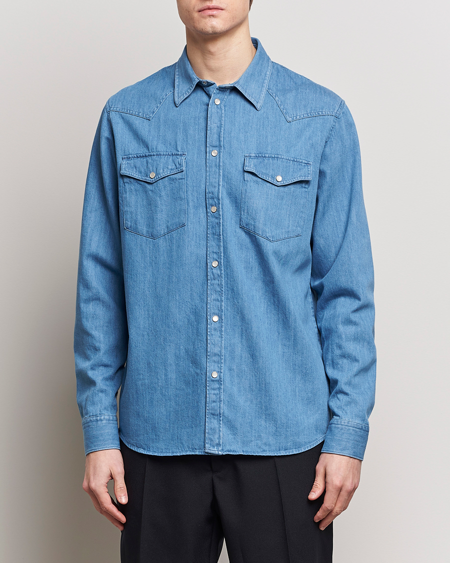 Herre | Jeansskjorter | J.Lindeberg | Carson Denim Shirt Bijou Blue