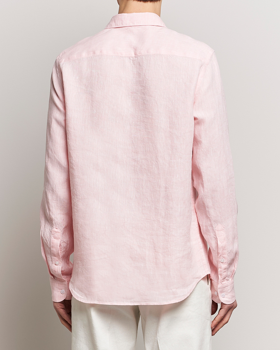 Herre | Skjorter | J.Lindeberg | Slim Fit Linen Melange Shirt Powder Pink