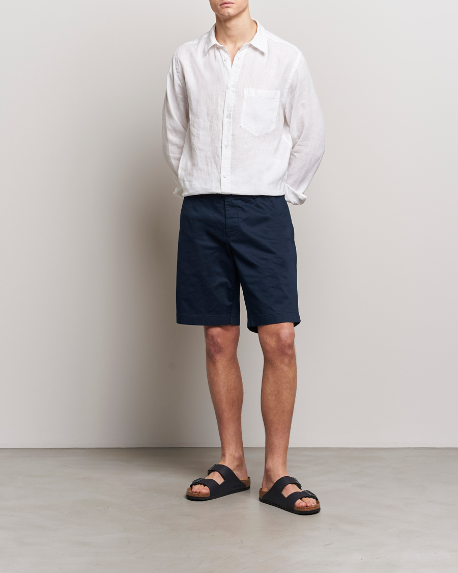 Herre | Shorts | J.Lindeberg | Nathan Cloud Satin Shorts Navy