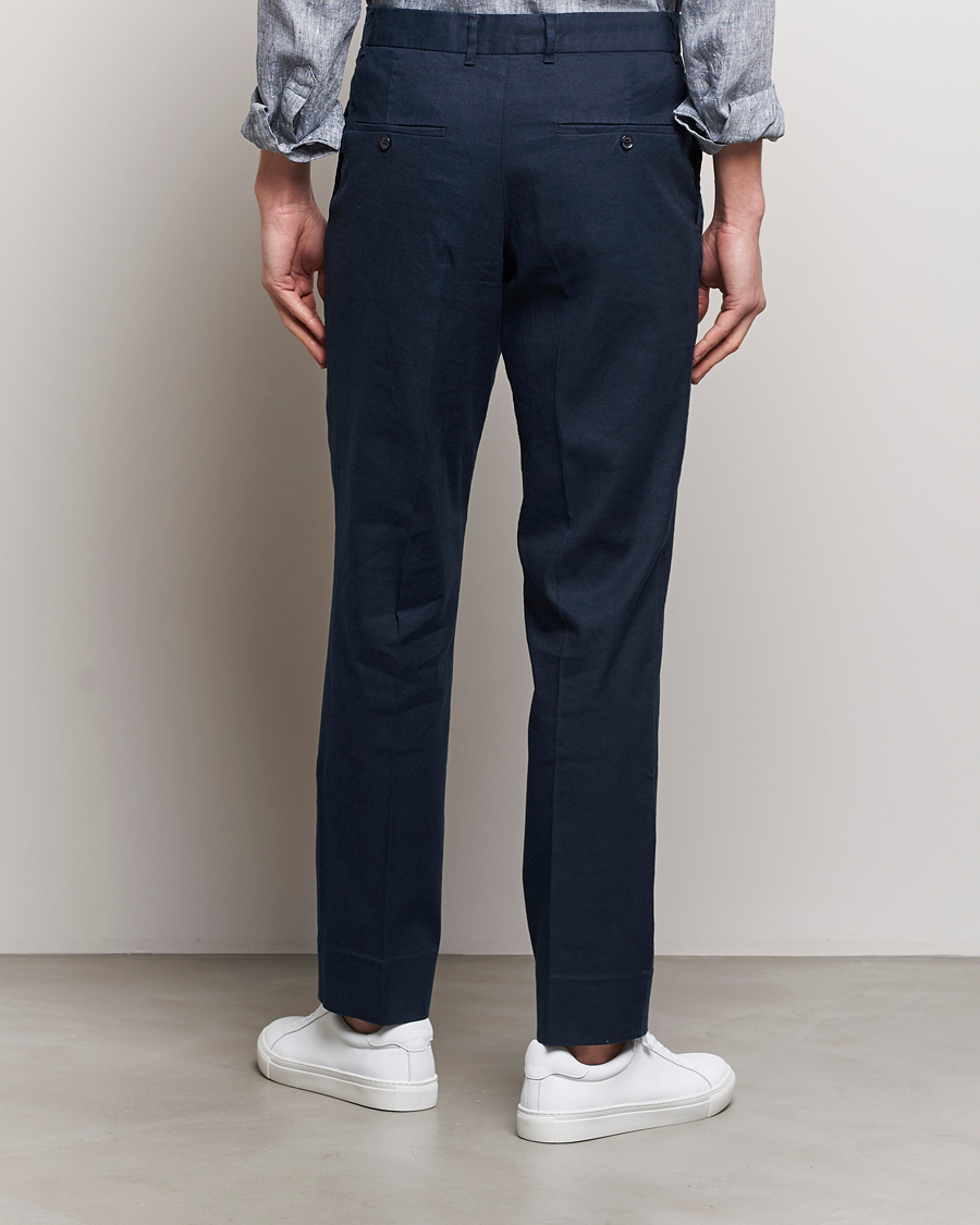 Herre | Bukser | J.Lindeberg | Lois Cotton/Linen Stretch Pants Navy