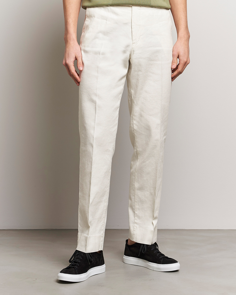 Herre | Klær | J.Lindeberg | Lois Cotton/Linen Stretch Pants Cloud White