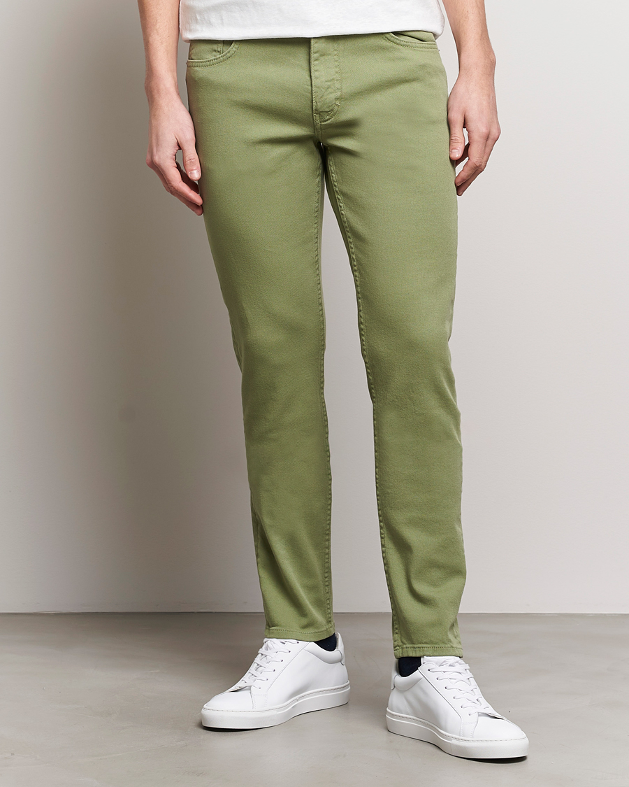 Herre | Klær | J.Lindeberg | Jay Twill Slim Stretch 5-Pocket Trousers Oil Green