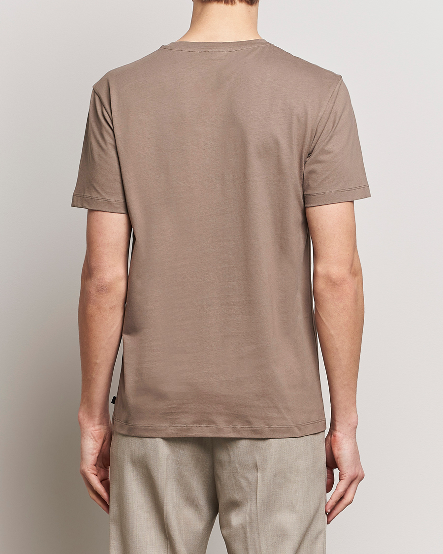 Herre | T-Shirts | J.Lindeberg | Sid Basic T-Shirt Walnut