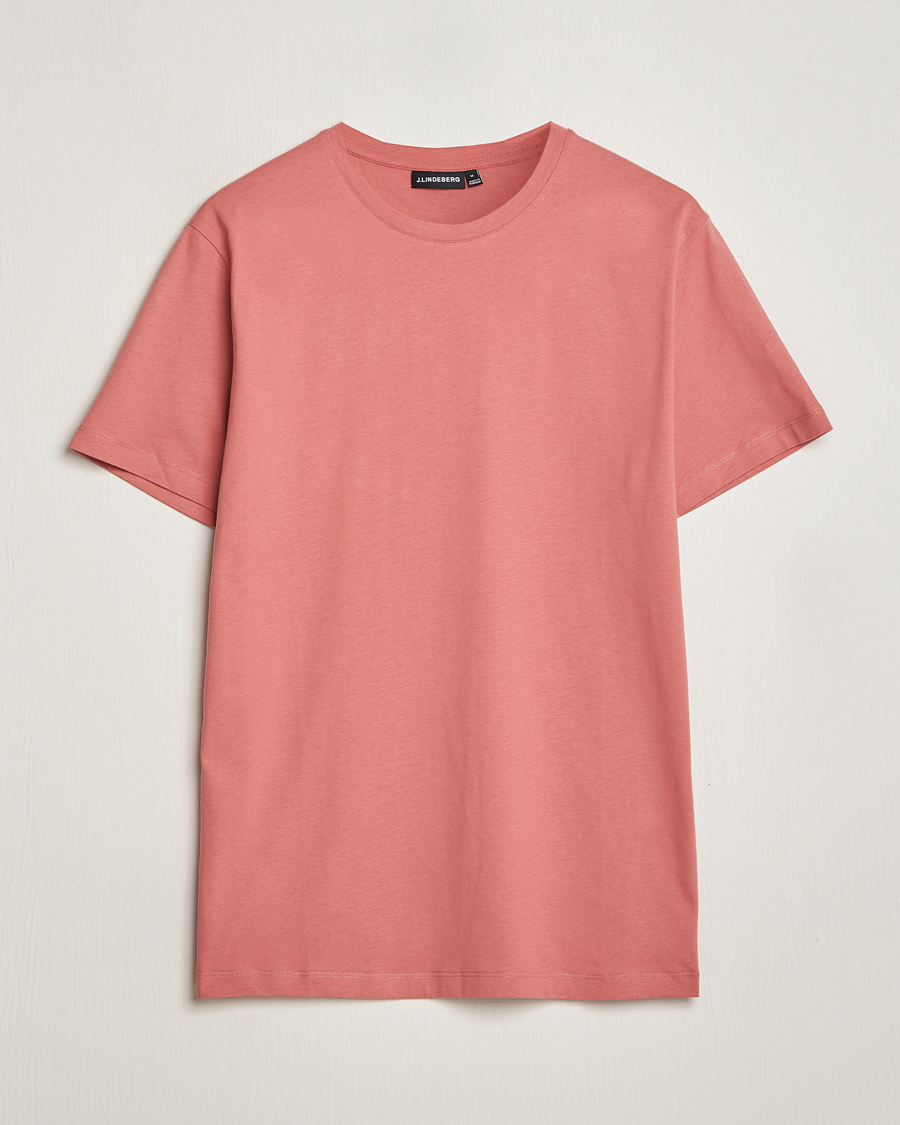 Herre | T-Shirts | J.Lindeberg | Sid Basic T-Shirt Dusty Cedar