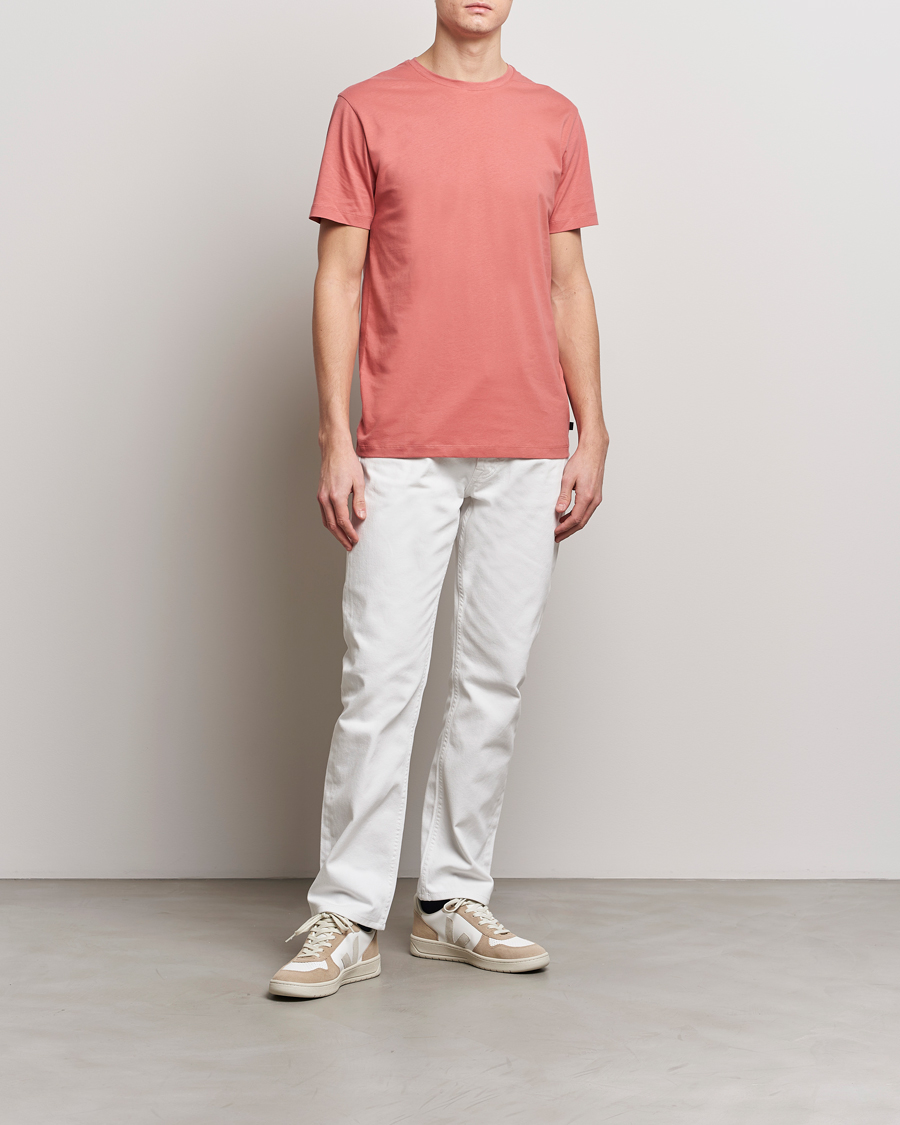 Herre | T-Shirts | J.Lindeberg | Sid Basic T-Shirt Dusty Cedar