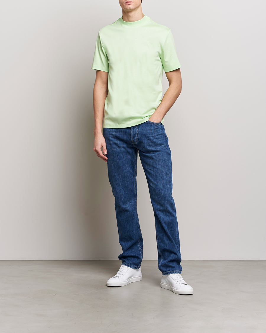 Herre | T-Shirts | J.Lindeberg | Ace Mock Neck T-Shirt Paradise Green