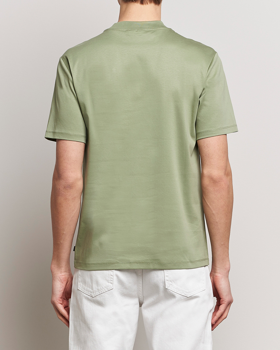 Herre | T-Shirts | J.Lindeberg | Ace Mock Neck T-Shirt Oil Green