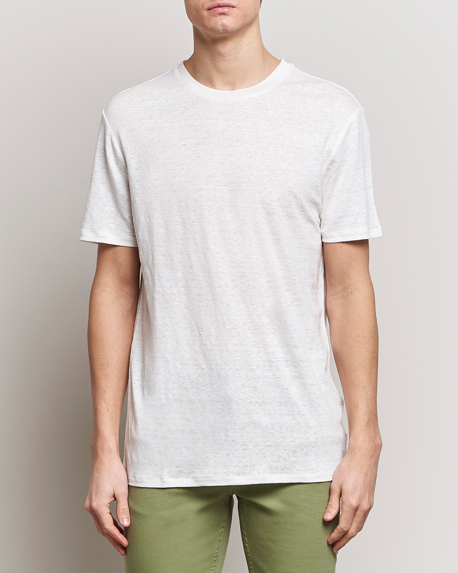 Herre | Business & Beyond | J.Lindeberg | Coma Linen T-Shirt Cloud White